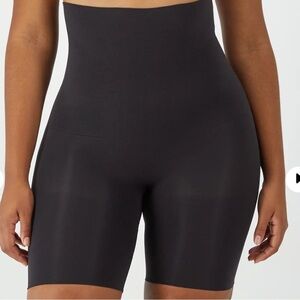 NWOT Maidenform High Waisted Thigh Seamless Shaper Black Sz Large